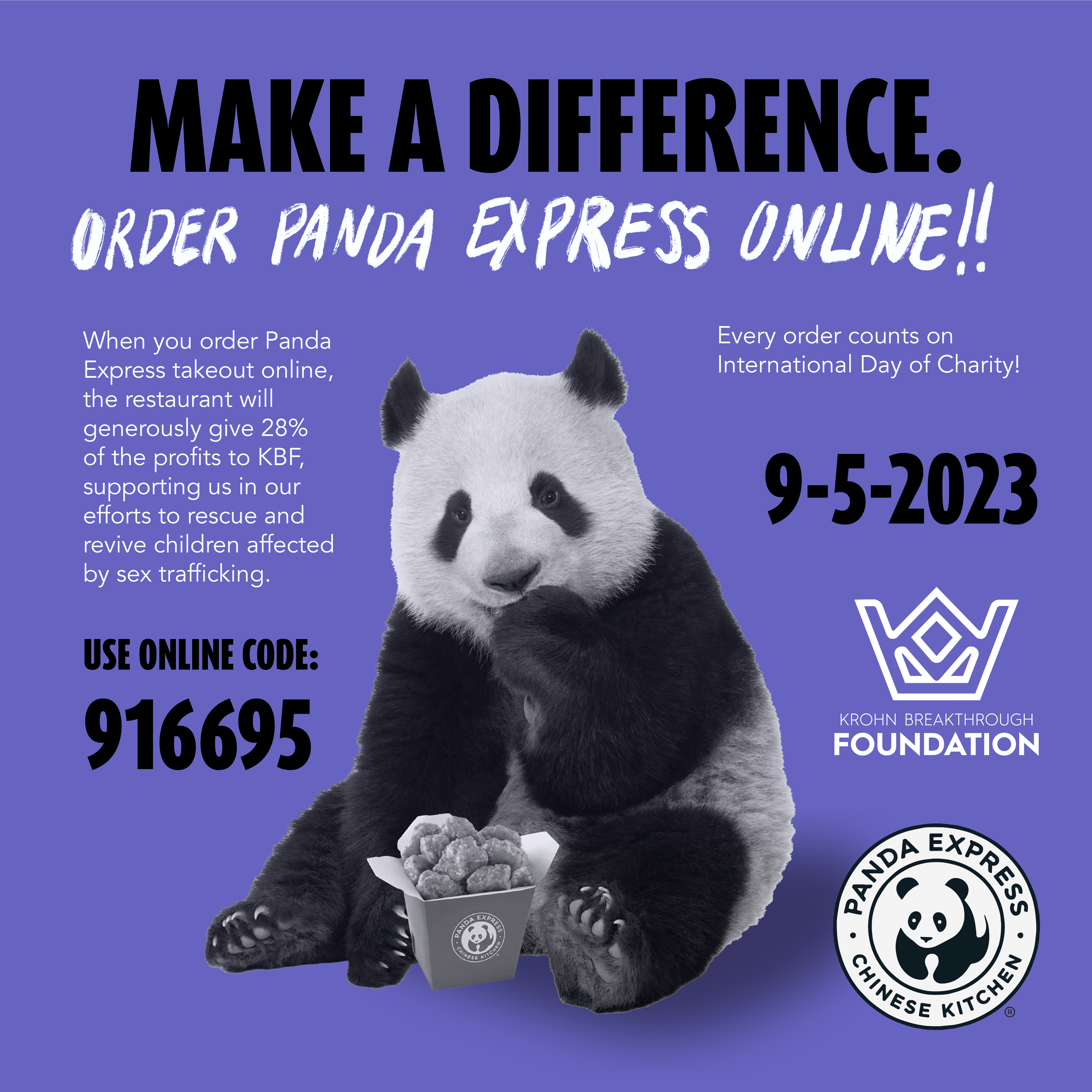 Panda Express Fundraising flyer